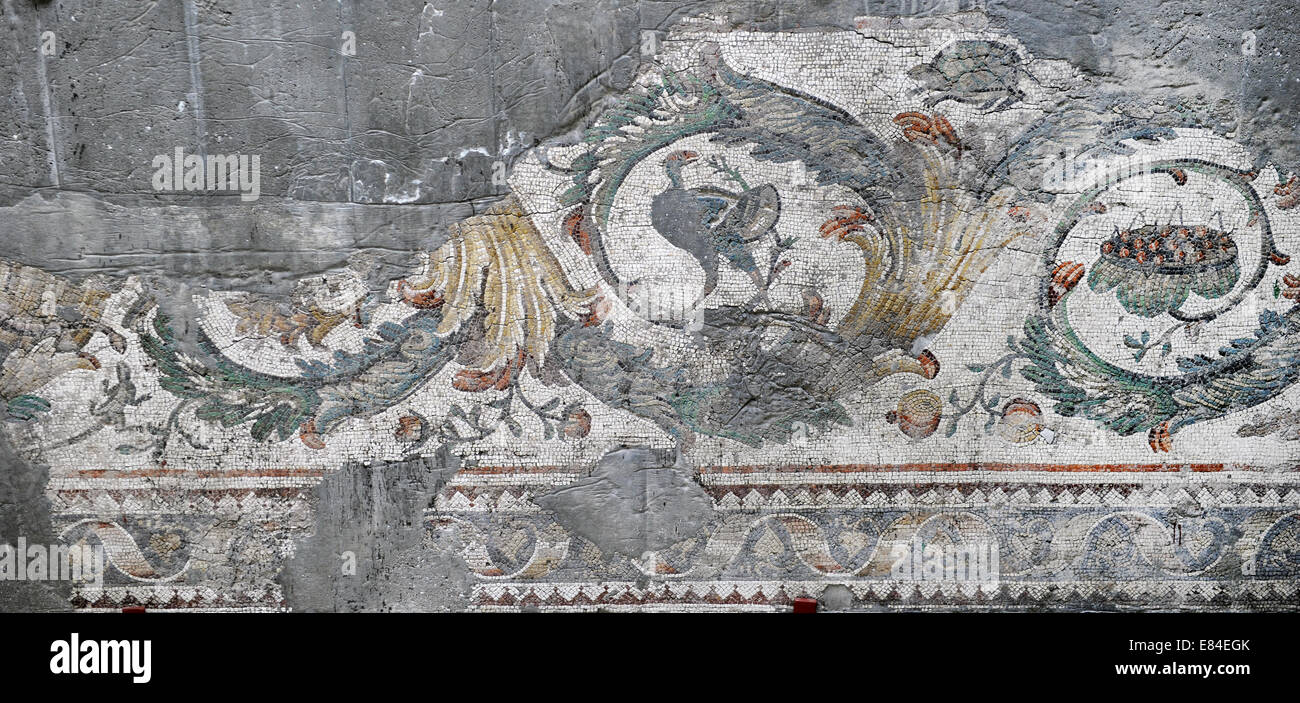 Großer Palast Mosaik-Museum. 4.-6. Jahrhunderte. Detail. Istanbul. Turkei. Stockfoto
