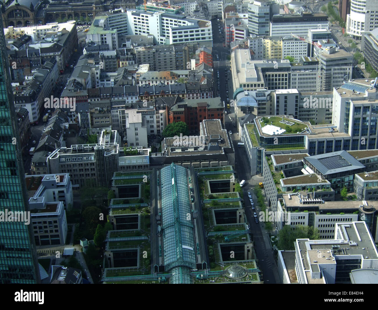 über den Dächern von Frankfurt am Main Stockfoto