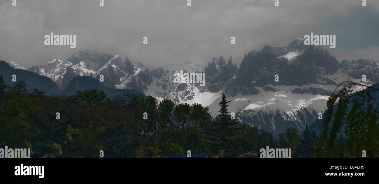 Die berühmten 3 Gipfel in Südtirol in Italien Stockfoto