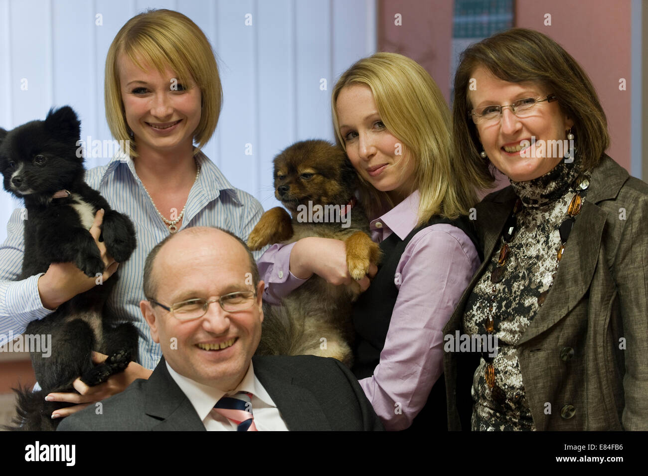 Porträt des gesamten Office-team Stockfoto