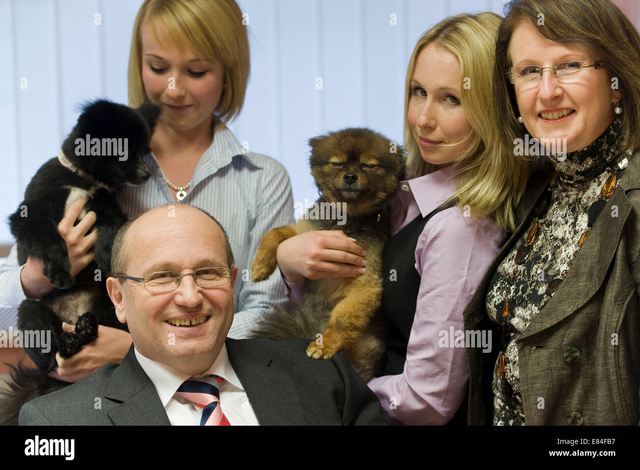 Porträt des gesamten Office-team Stockfoto