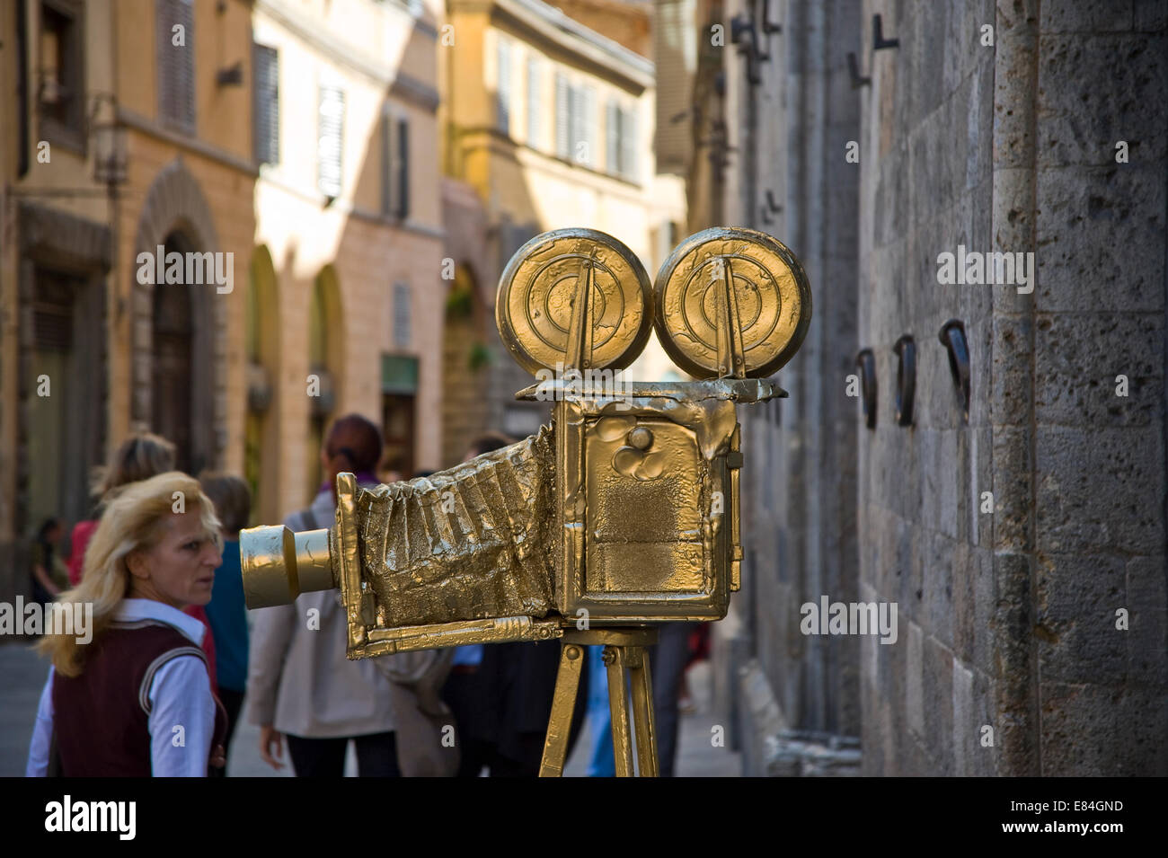 Goldene Kamera in Siena in der Toskana, Italien Stockfoto