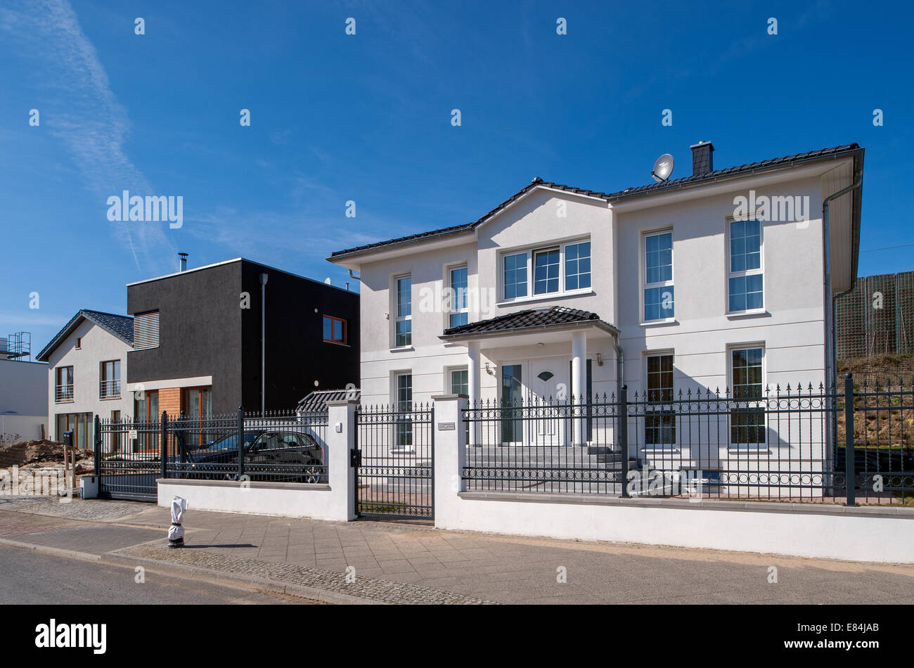 Berlin, Deutschland, den Bau von neuen Einfamilienhäusern in Berlin-Grunewald Stockfoto