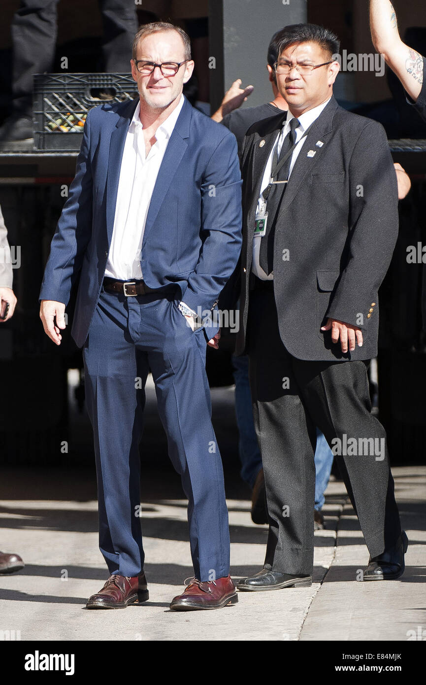 Hollywood, Kalifornien, USA. 29. Sep, 2014. Clark Greg kommt für seinen Auftritt bei Jimmy Kimmel Live! im El Capitan Theatre in Hollywood am Montag, 29. September 2014. © David Bro/ZUMA Draht/Alamy Live-Nachrichten Stockfoto