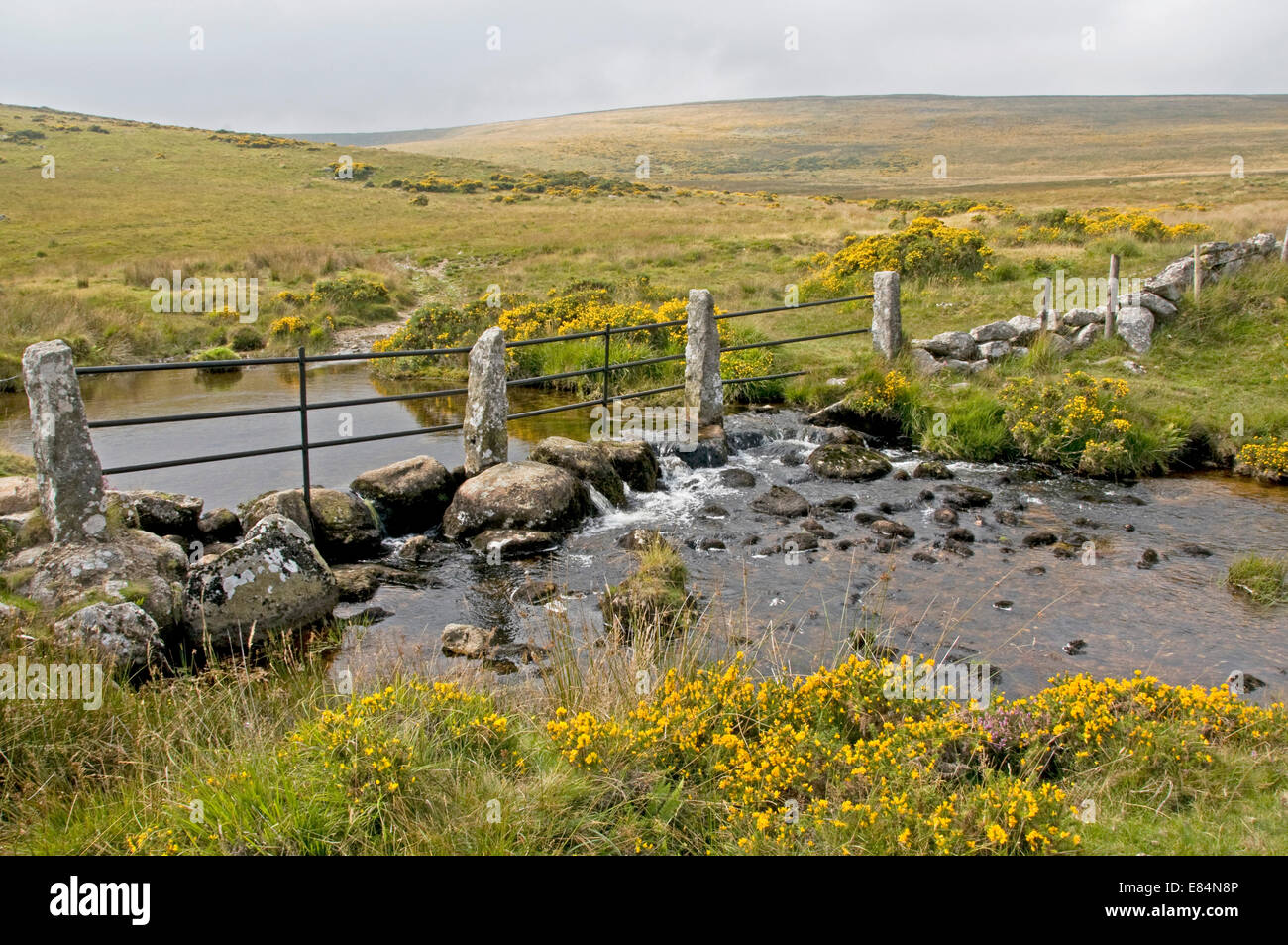 Kreuzungspunkt auf dem North Teign River in der Nähe von Hew hinunter auf Dartmoor Stockfoto