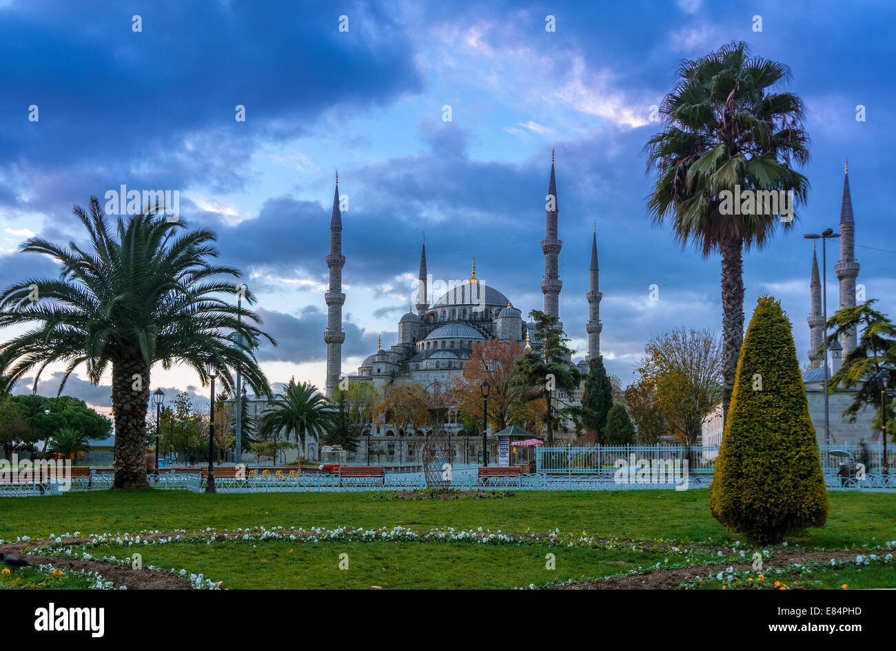 Sultan Ahmed Moschee befindet sich in der Stadt Istanbul. Es wurde während der Ruel von Ahmed i. gebaut. Es ist bekannt als die blaue populary Stockfoto
