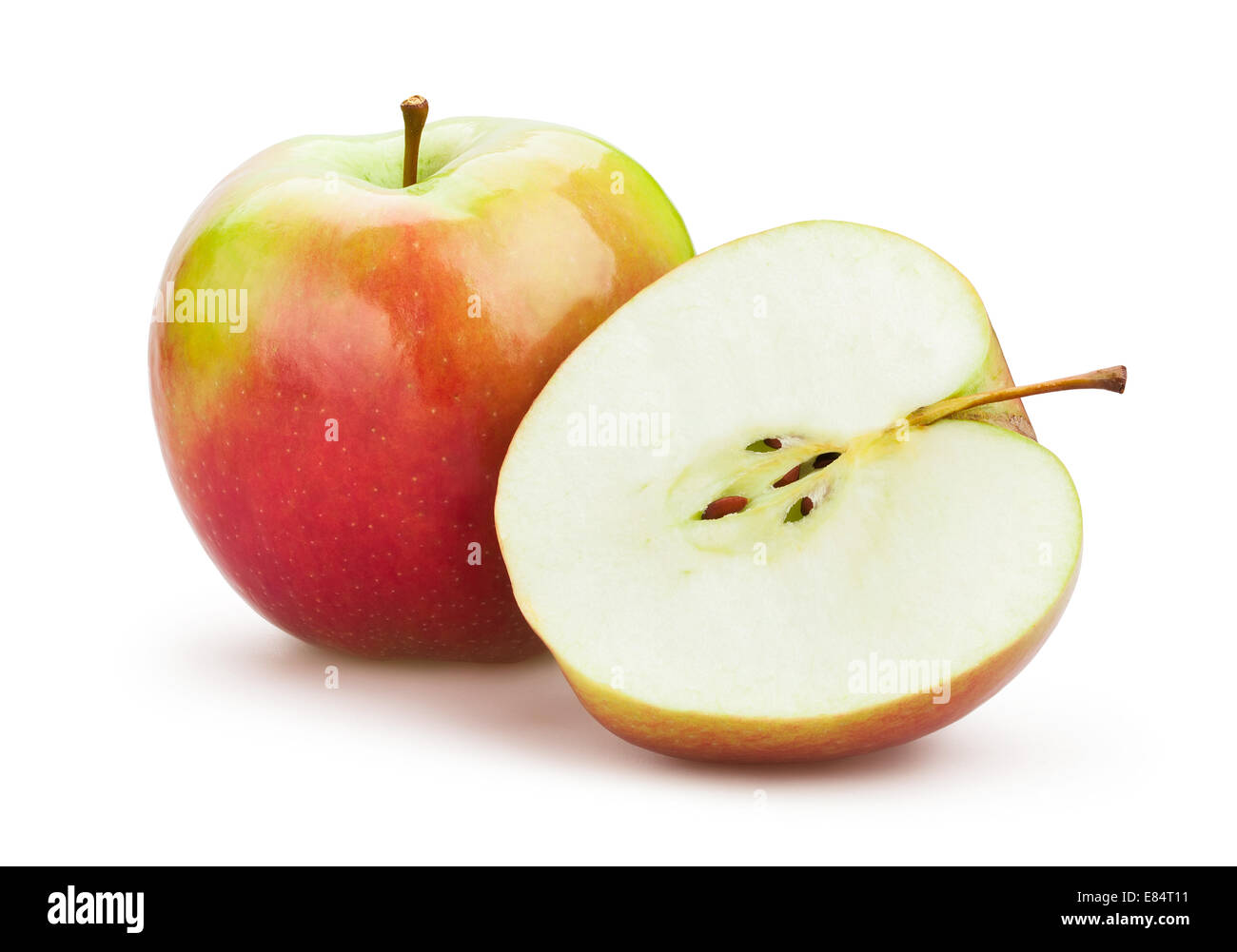 Äpfel, isoliert Stockfoto
