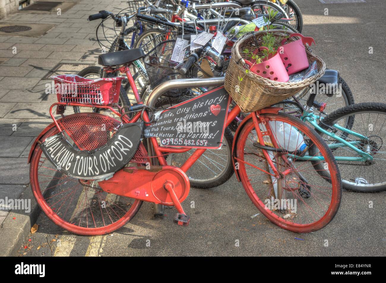 Wanderungen Oxford Fahrräder Stockfoto