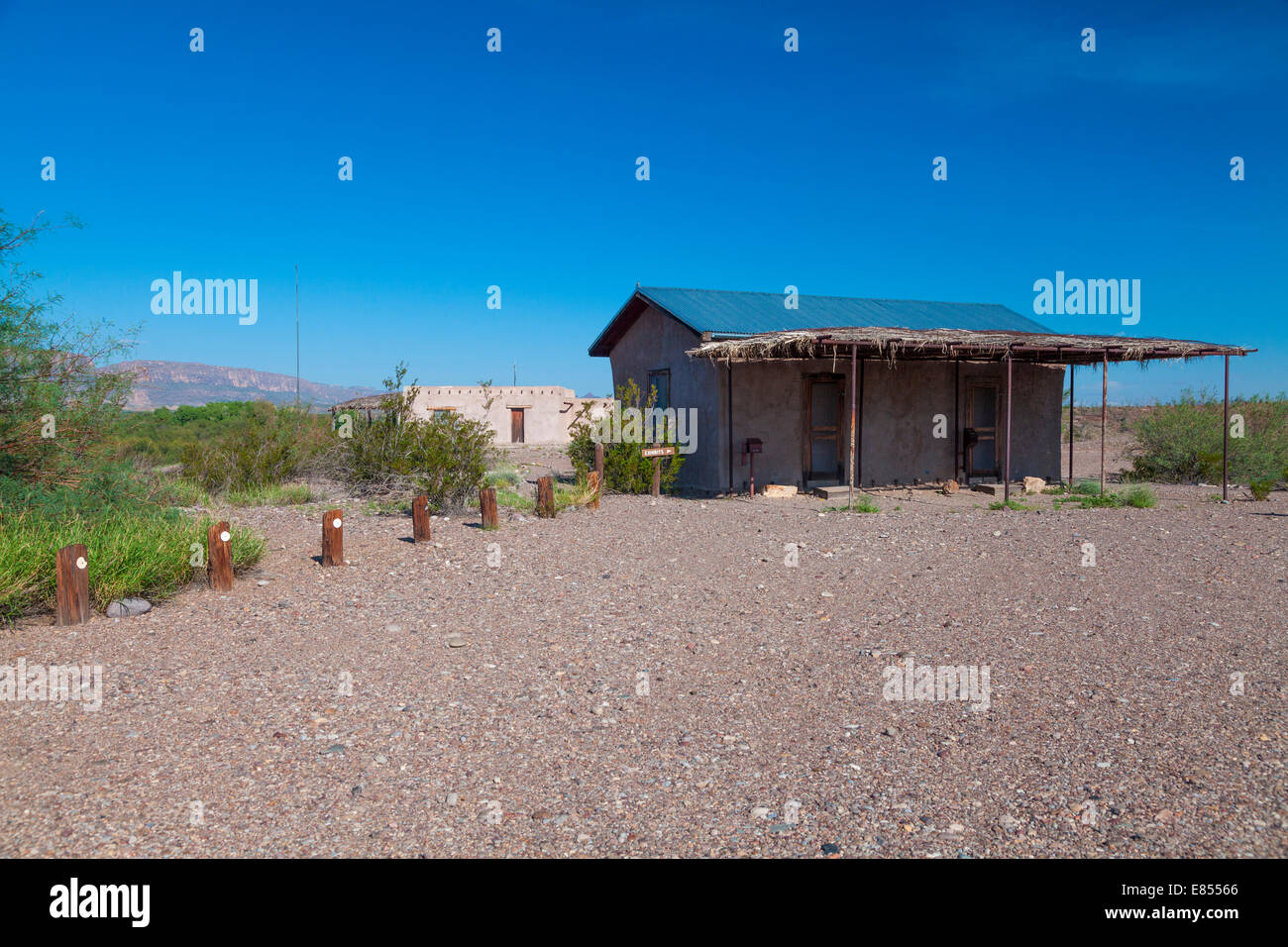 Museum im historischen Viertel Castolon in Big Bend Nationalpark. Stockfoto