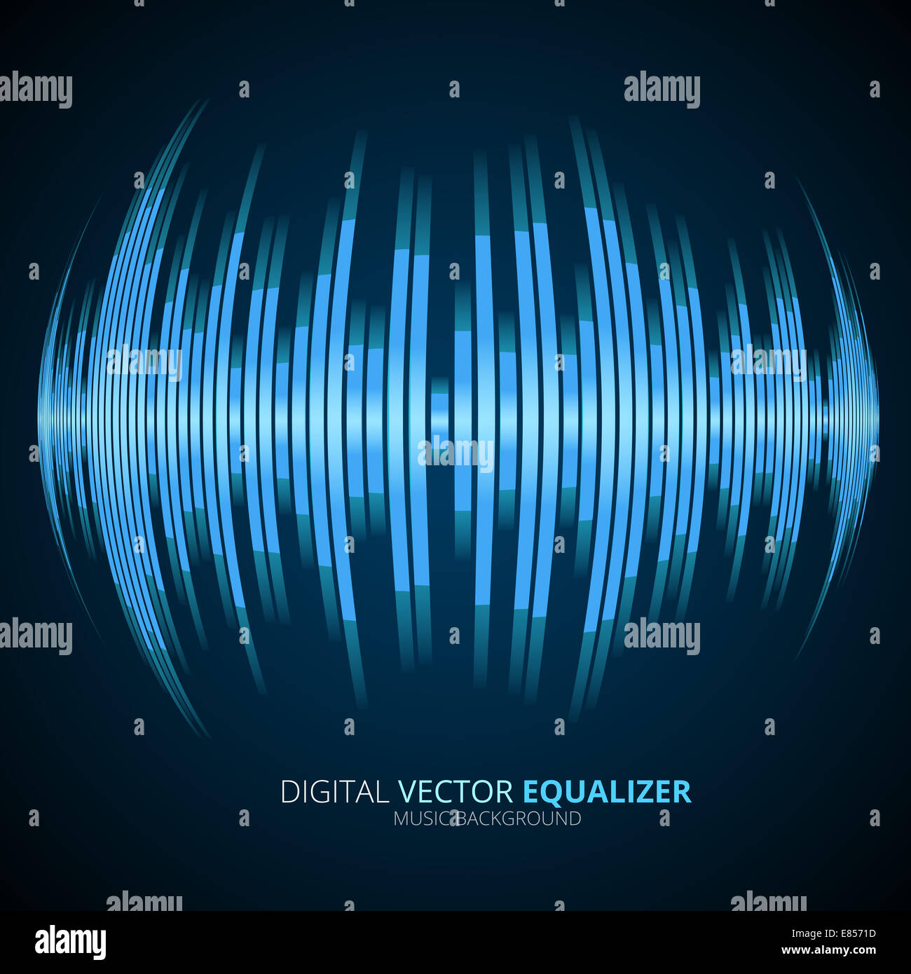 Grafik-Equalizer-Anzeige-Vektor-Bild Stockfoto