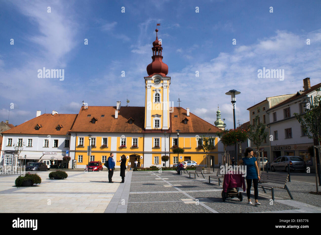 Kaplice Rathaus, Grenzen Novohradske Gebirge in der Region Südböhmen, Tschechien, nahe der tschechisch-österreichischen an 10. September 2014. (CTK Foto/Libor Sojka) Stockfoto