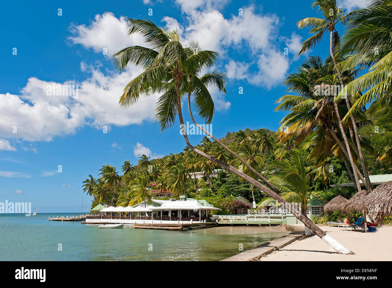 Strand, La Punkt, Castries, St. Lucia Stockfoto