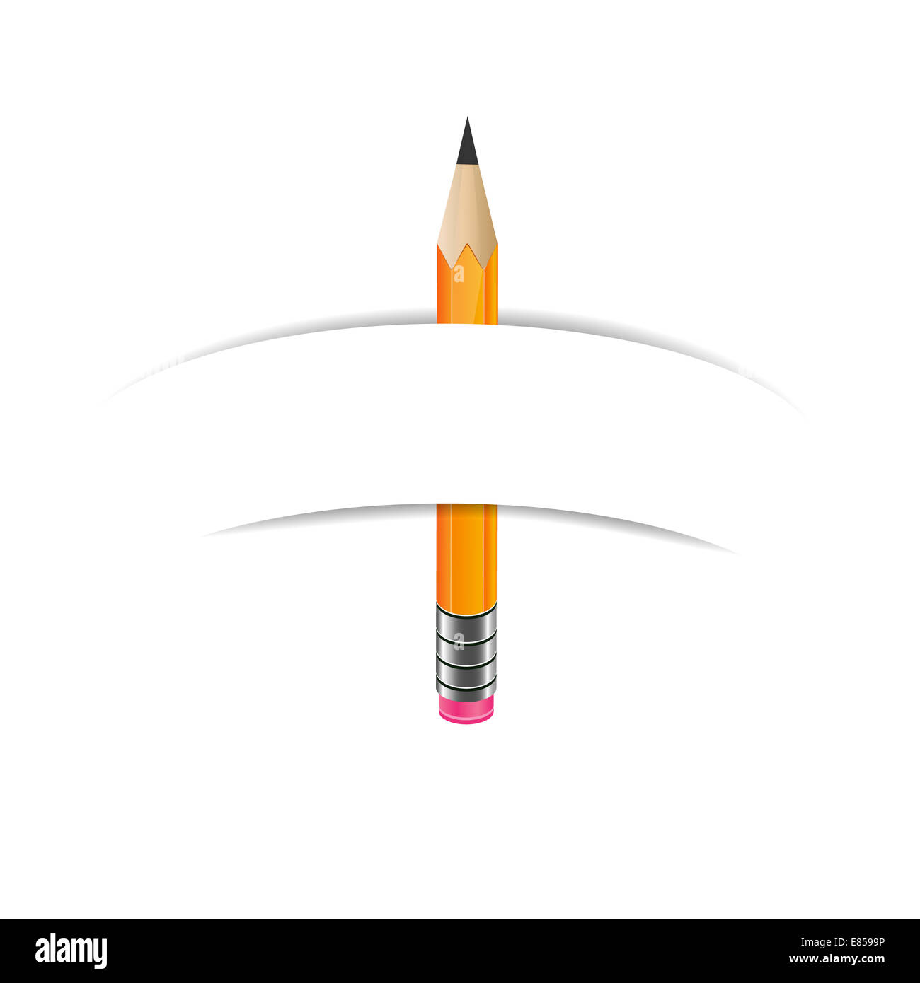 Graphit Bleistift und Papier-banner Stockfoto