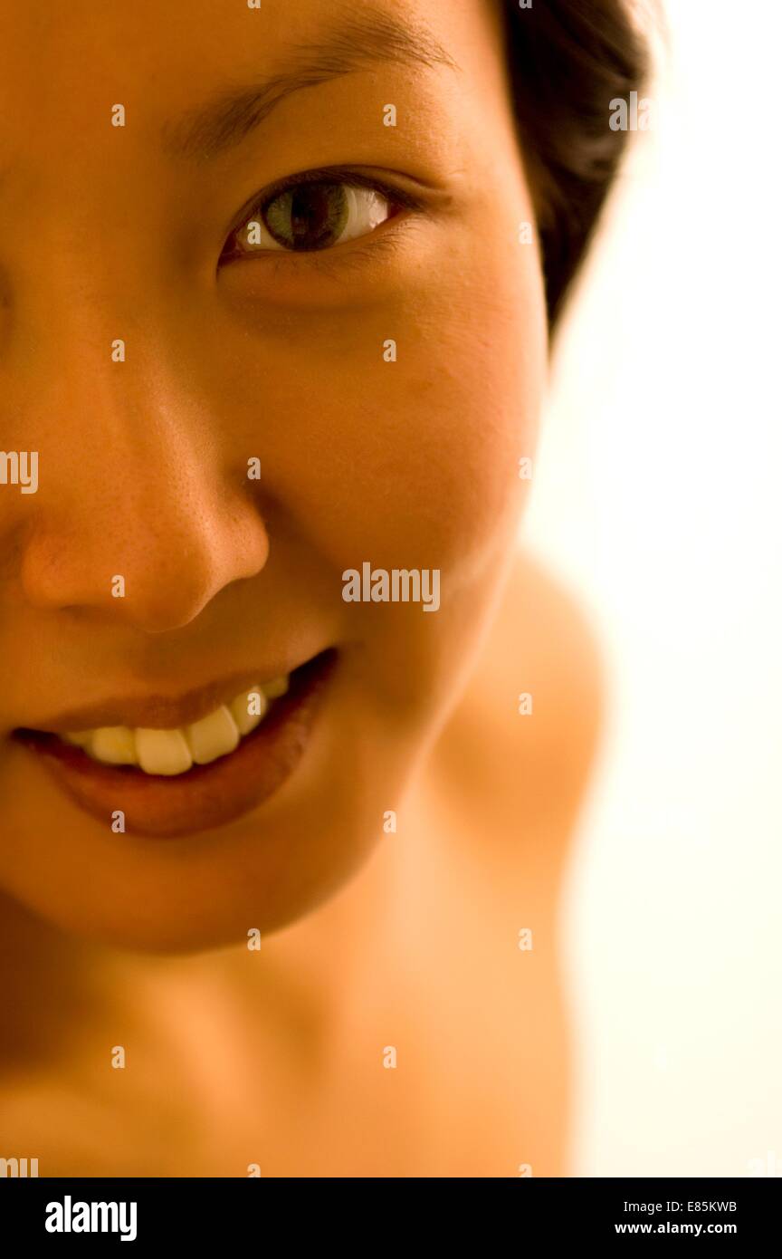 Gesicht einer asiatischen Frau Stockfoto