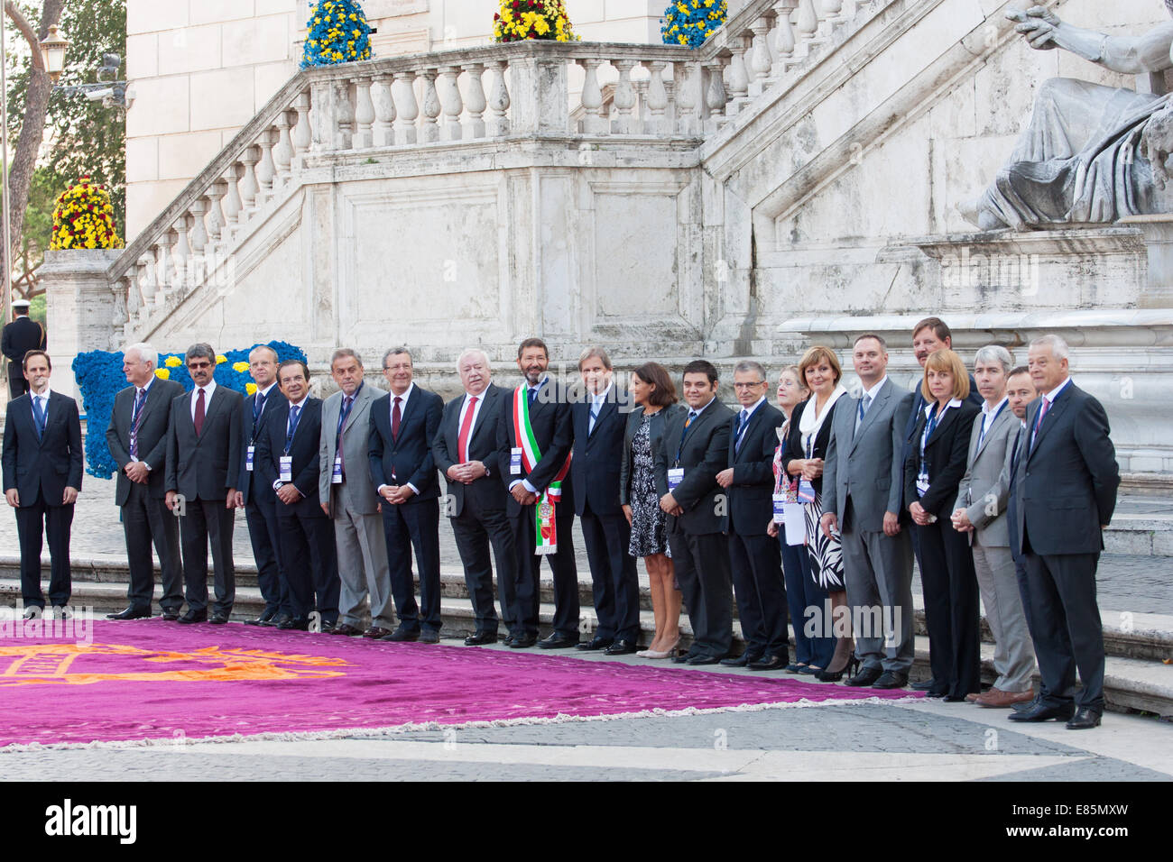 Rom, Italien. 1. Oktober 2014. Die Bürgermeister von den Hauptstädten Europas in der Hauptstadt für die Schaffung einer europäischen Agenda auf territoriale Politik treffen. Bildnachweis: Luca Prizia/Pacific Press/Alamy Live-Nachrichten Stockfoto