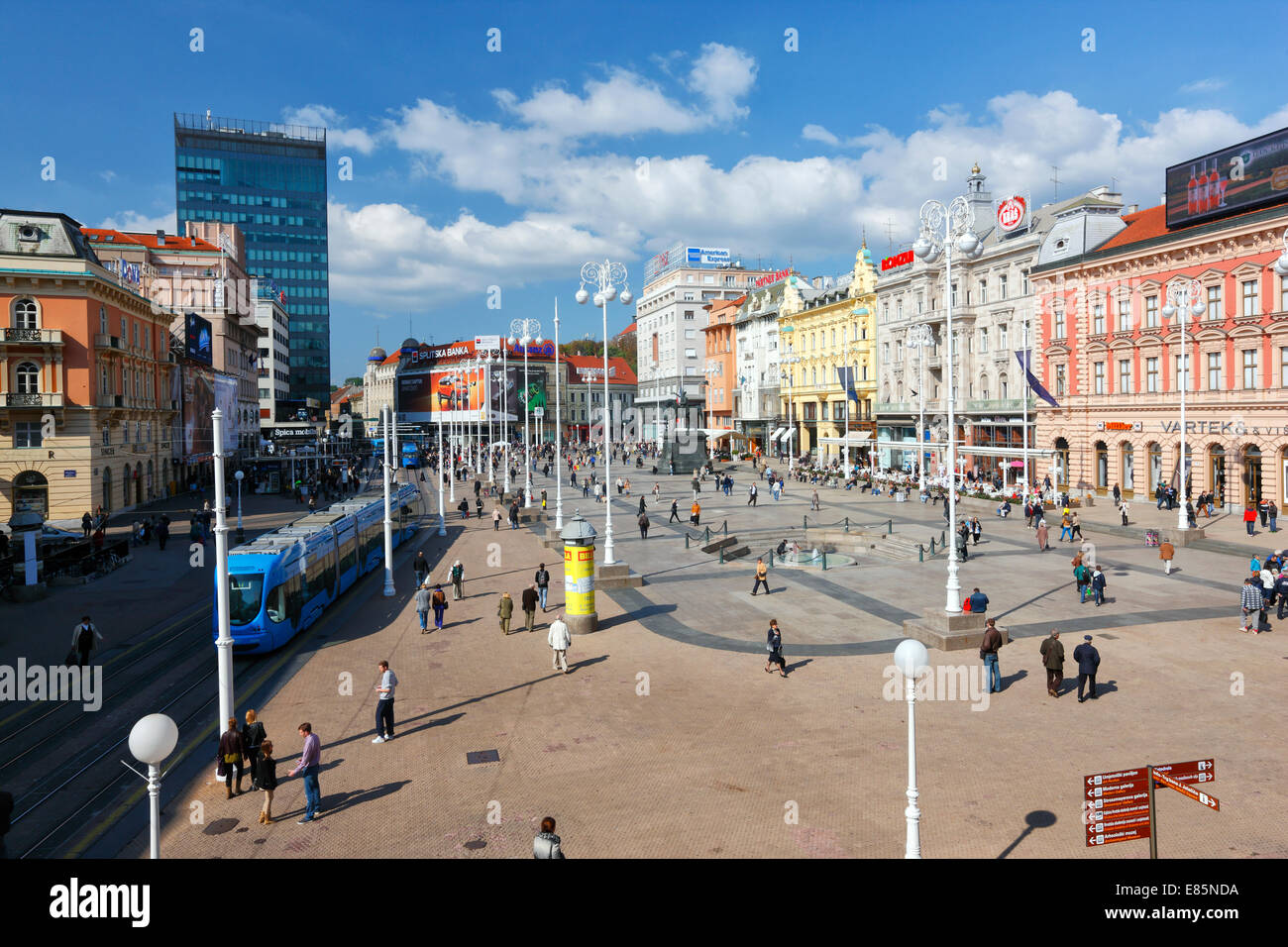 Zagreb-Jelacic-Platz (Ban Josip Jelacic) Stockfoto