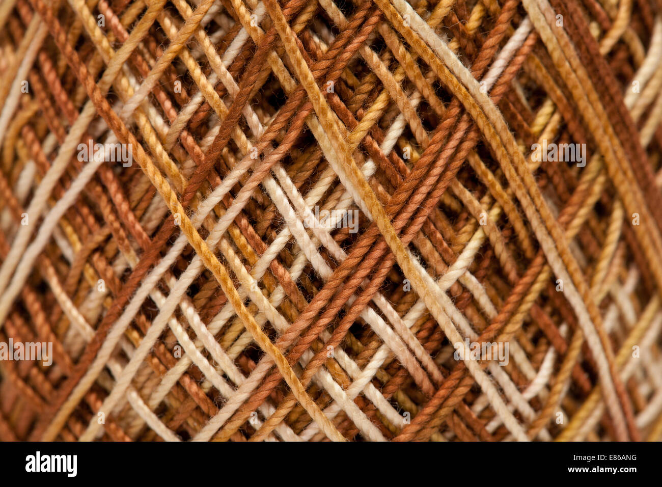 mercerisierte Baumwolle häkeln Garn Hintergrund Stockfoto