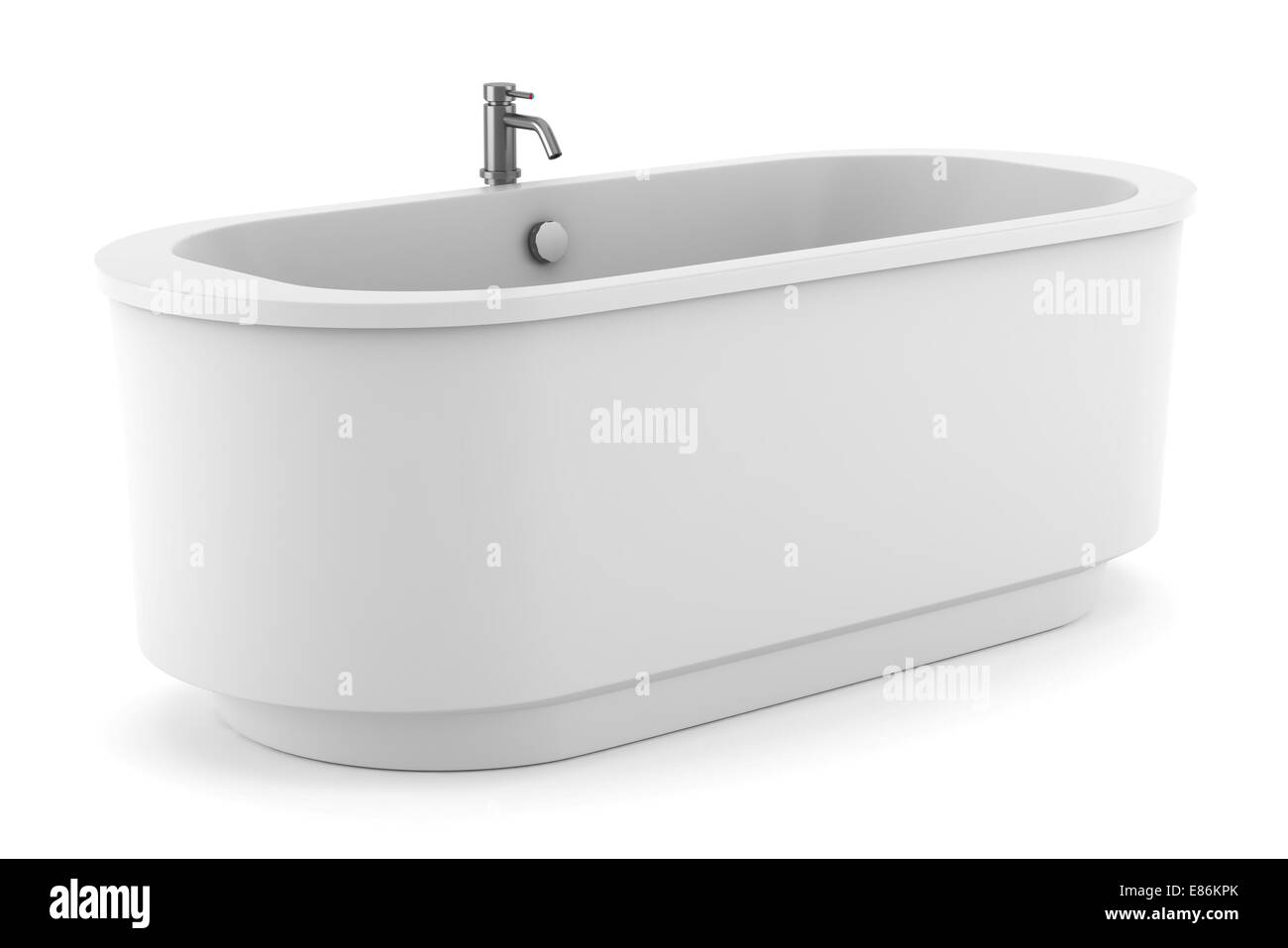 moderne Badewanne isoliert auf weißem Hintergrund Stockfoto
