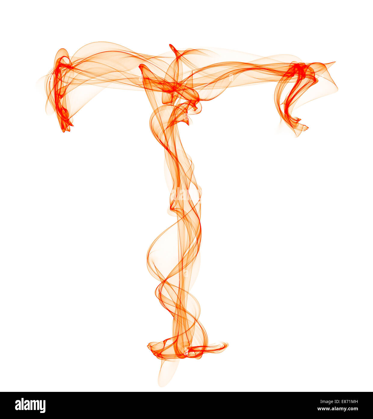 t-Brief des Feuers gemacht Stockfoto t-Brief des Feuers gemacht Stockfoto