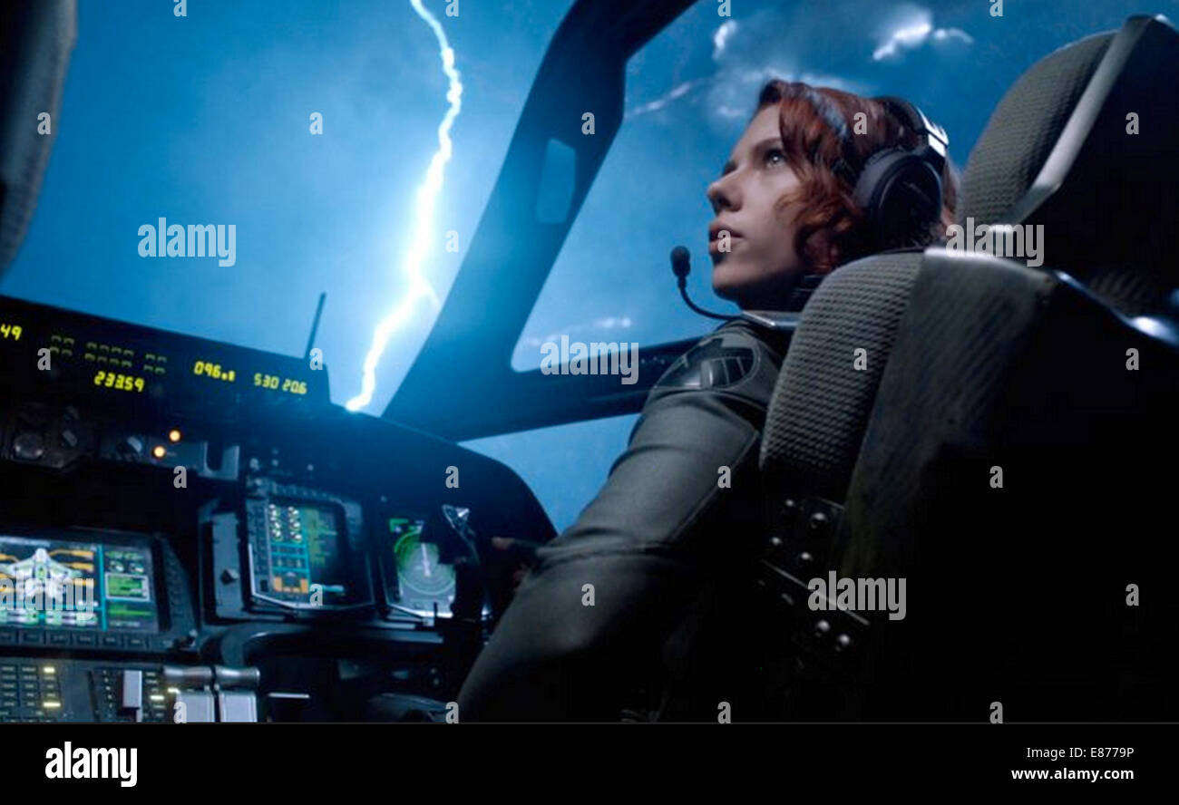 DIE AVENGERS 2012 Marvel-Film mit Scarlett Johansson Stockfoto