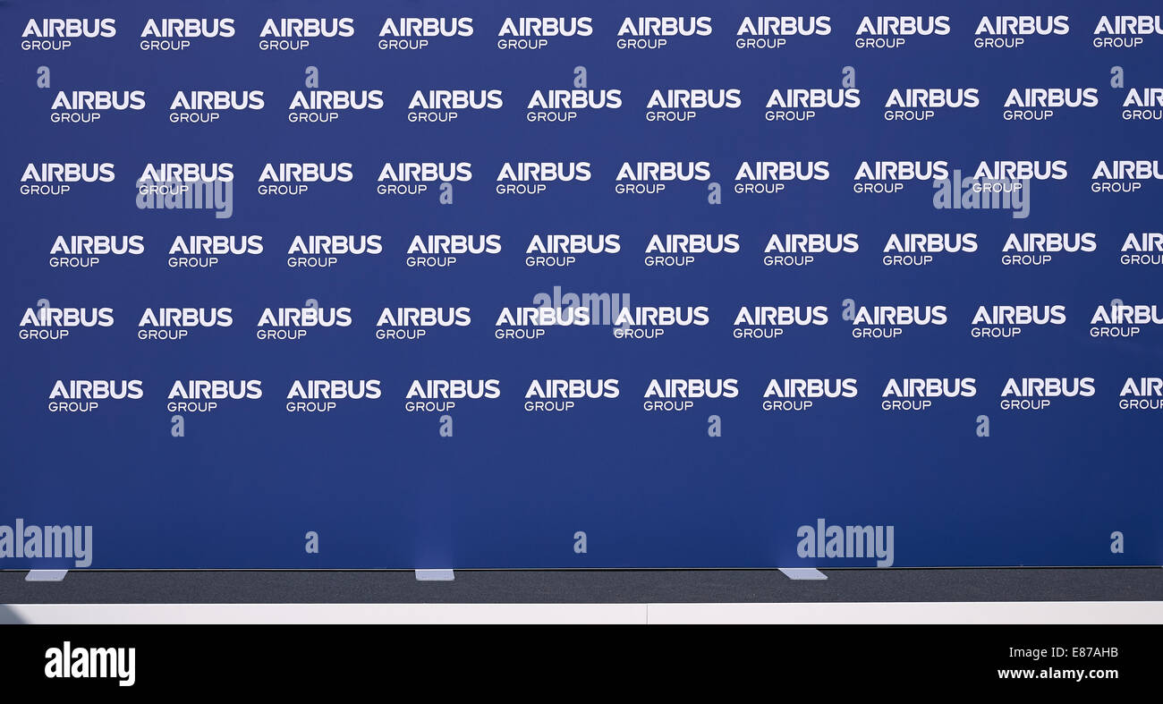 Schönefeld, Deutschland, Logo Wand der Airbus-Konzern auf der ILA 2014 Stockfoto