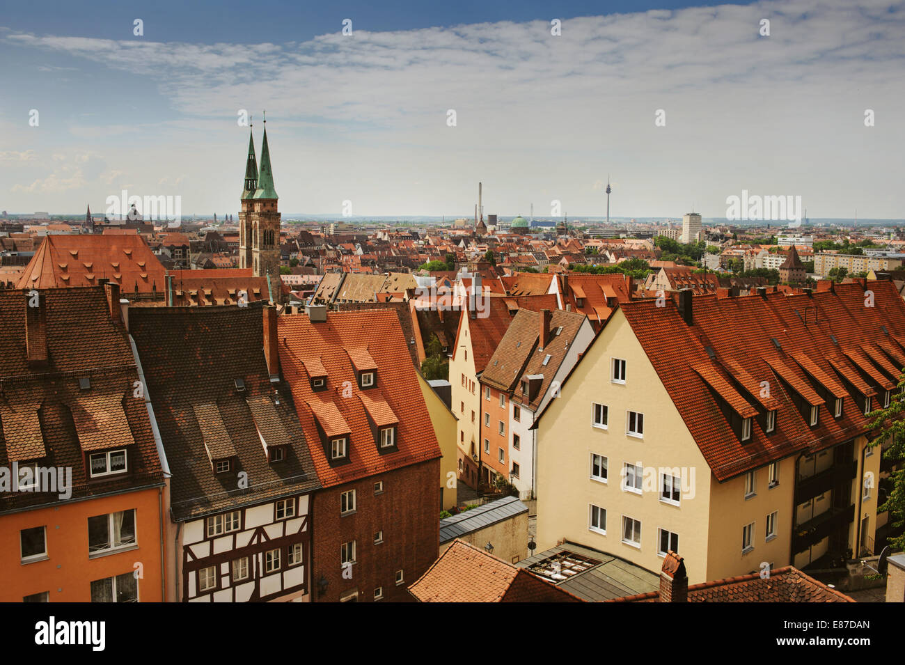 Skyline, Nürnberg, Deutschland Stockfoto