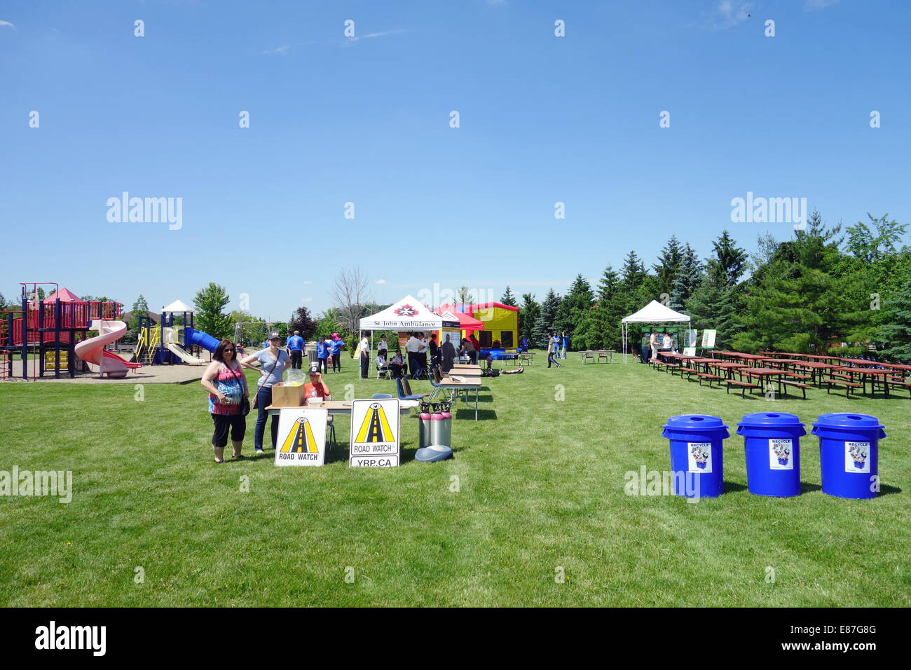 Outdoor-Community-Event außerhalb von Toronto, Kanada Stockfoto