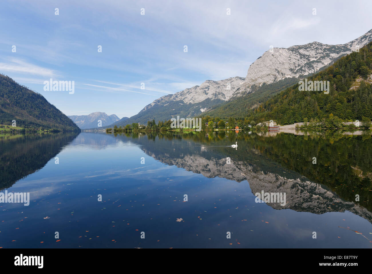 Grundlsee See mit Mt Backenstein, Region Ausseerland, Salzkammergut, Steiermark, Österreich Stockfoto