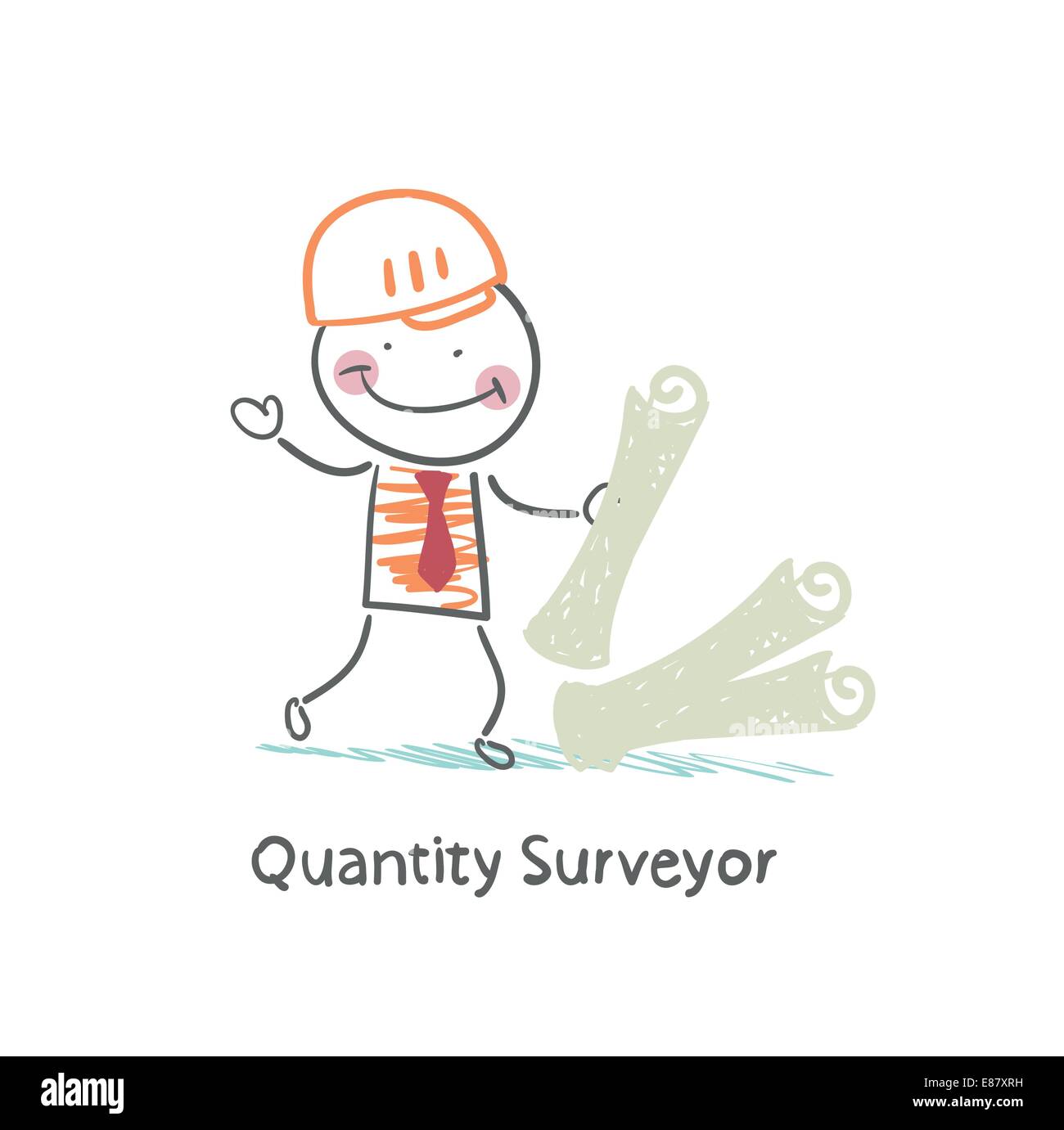 Quantity Surveyor mit den Dokumenten Stock Vektor