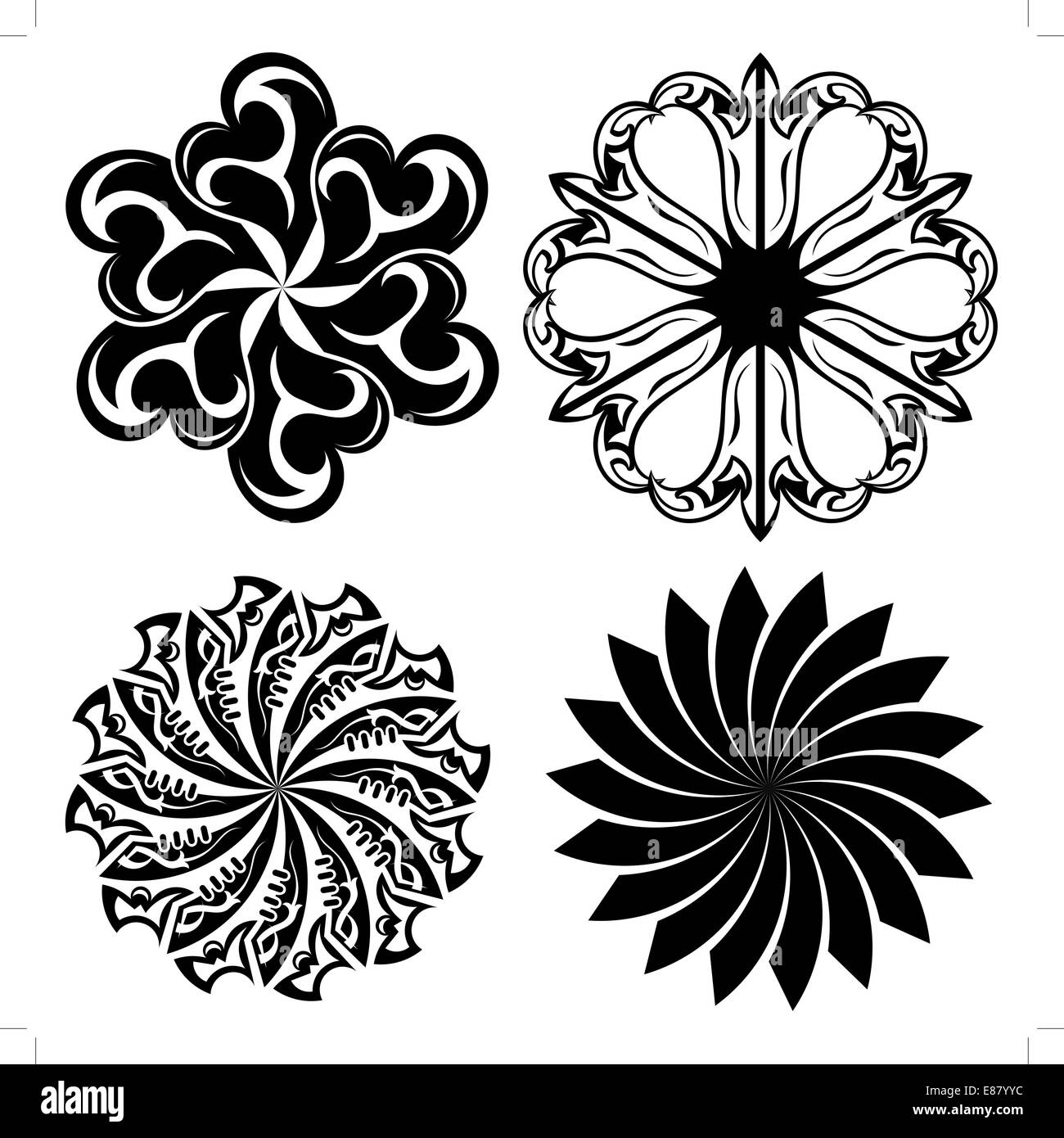 Satz von Elementen runden tattoo Stock Vektor