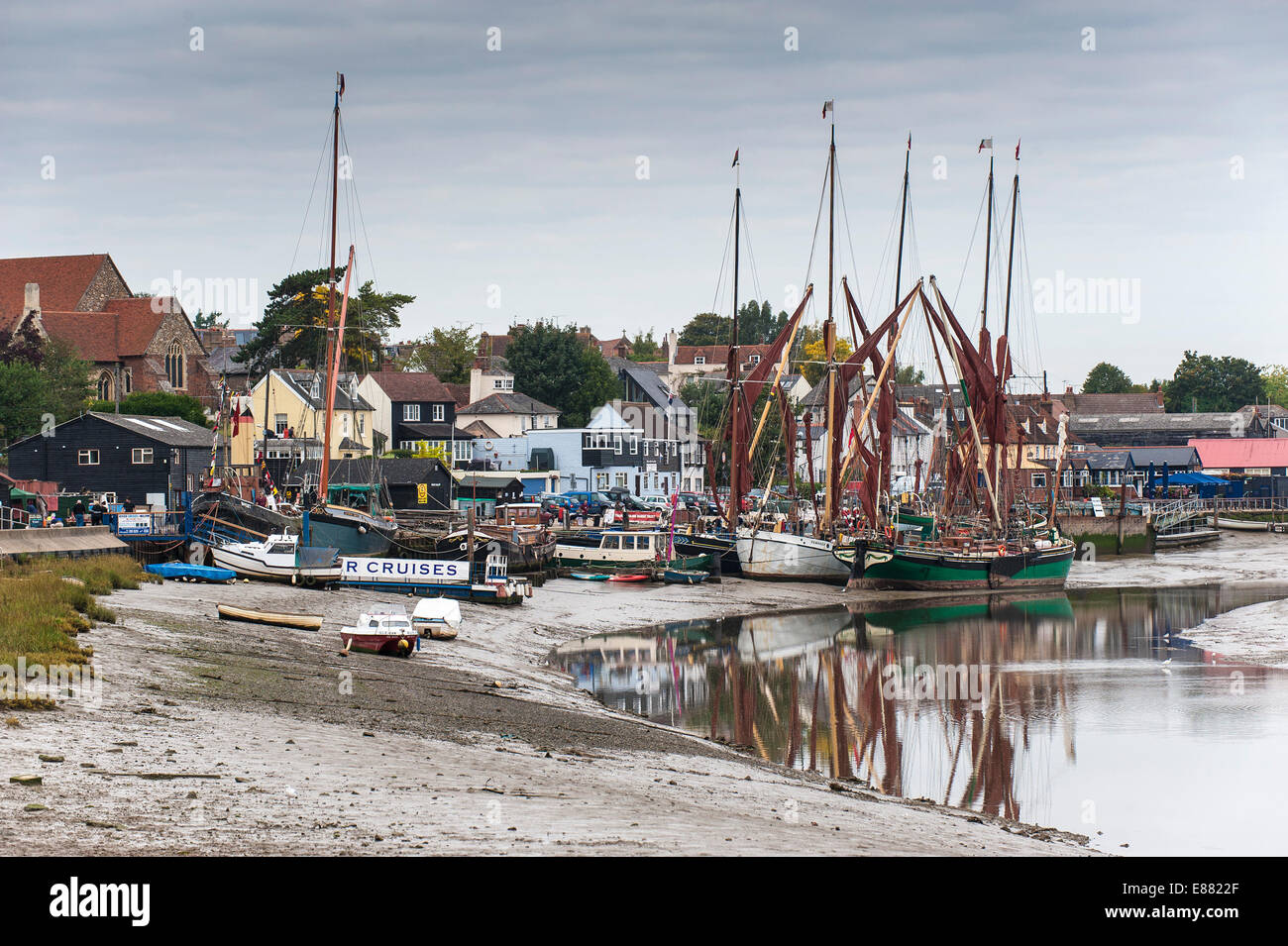 Hythe Quay in Maldon am Fluss Blackwater in Essex. Stockfoto