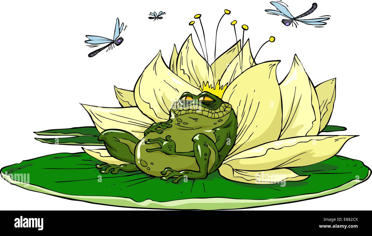 Cartoon Kröte Lily ist auf Vektor-illustration Stock Vektor