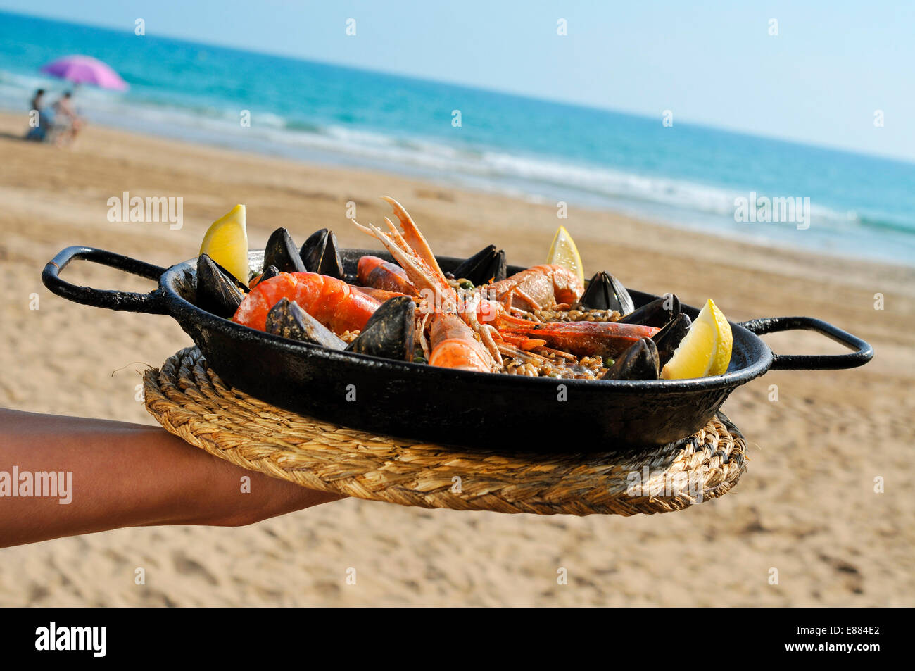 304 Edelstahl Paella-Pfanne - 32cm Handgehämmert Für Induktion