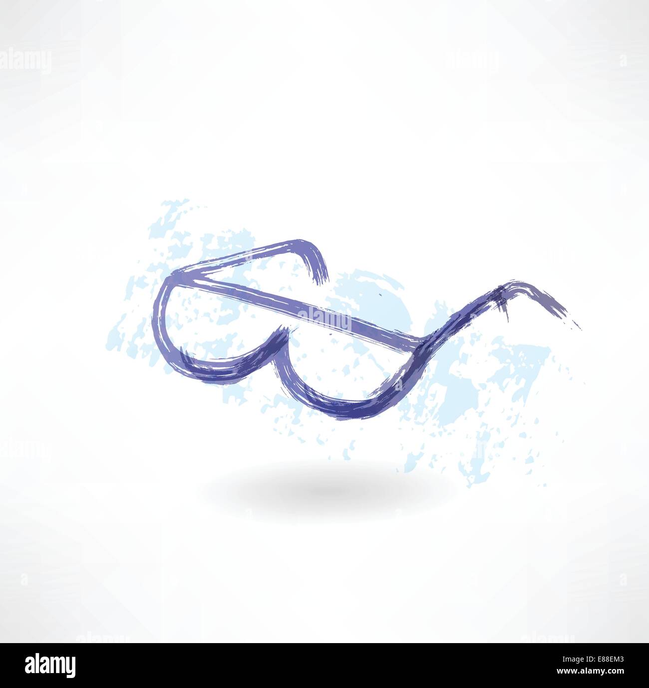 Brillen-Grunge-Symbol Stock Vektor
