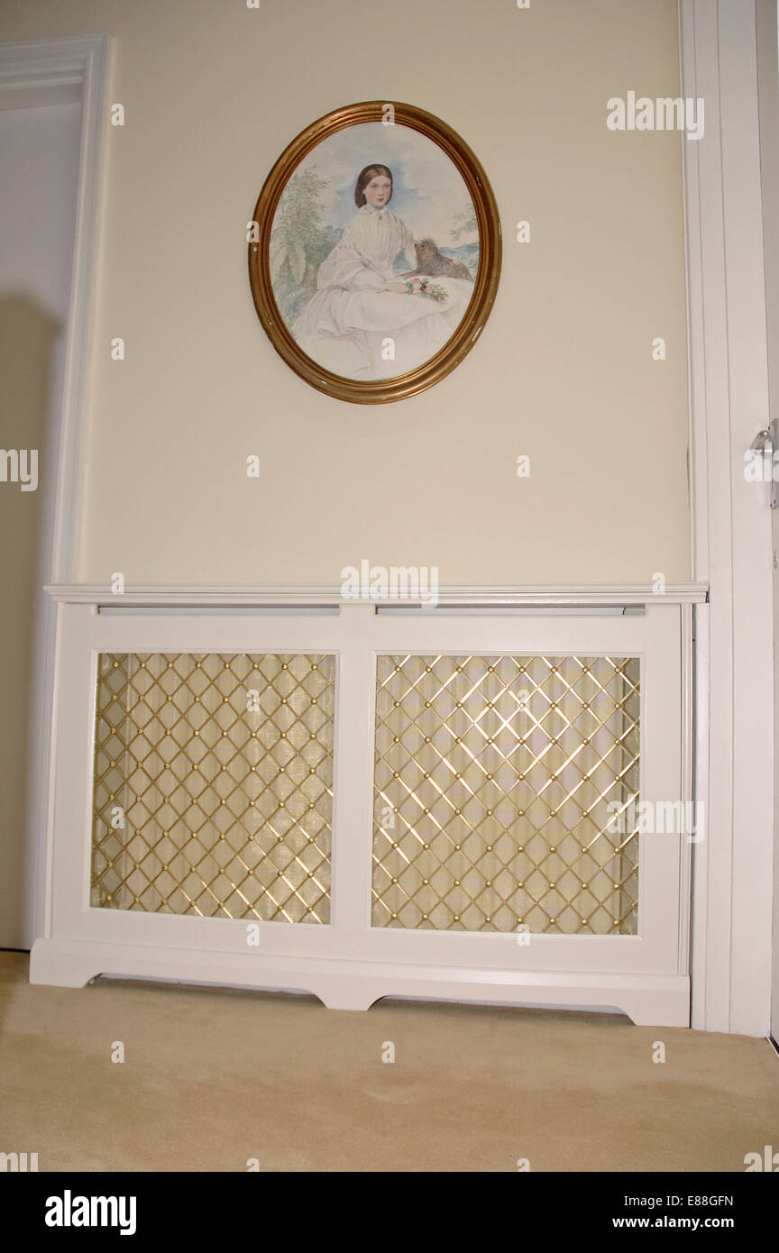 Bild über Holz und Metall Kühler Abdeckung Stockfoto