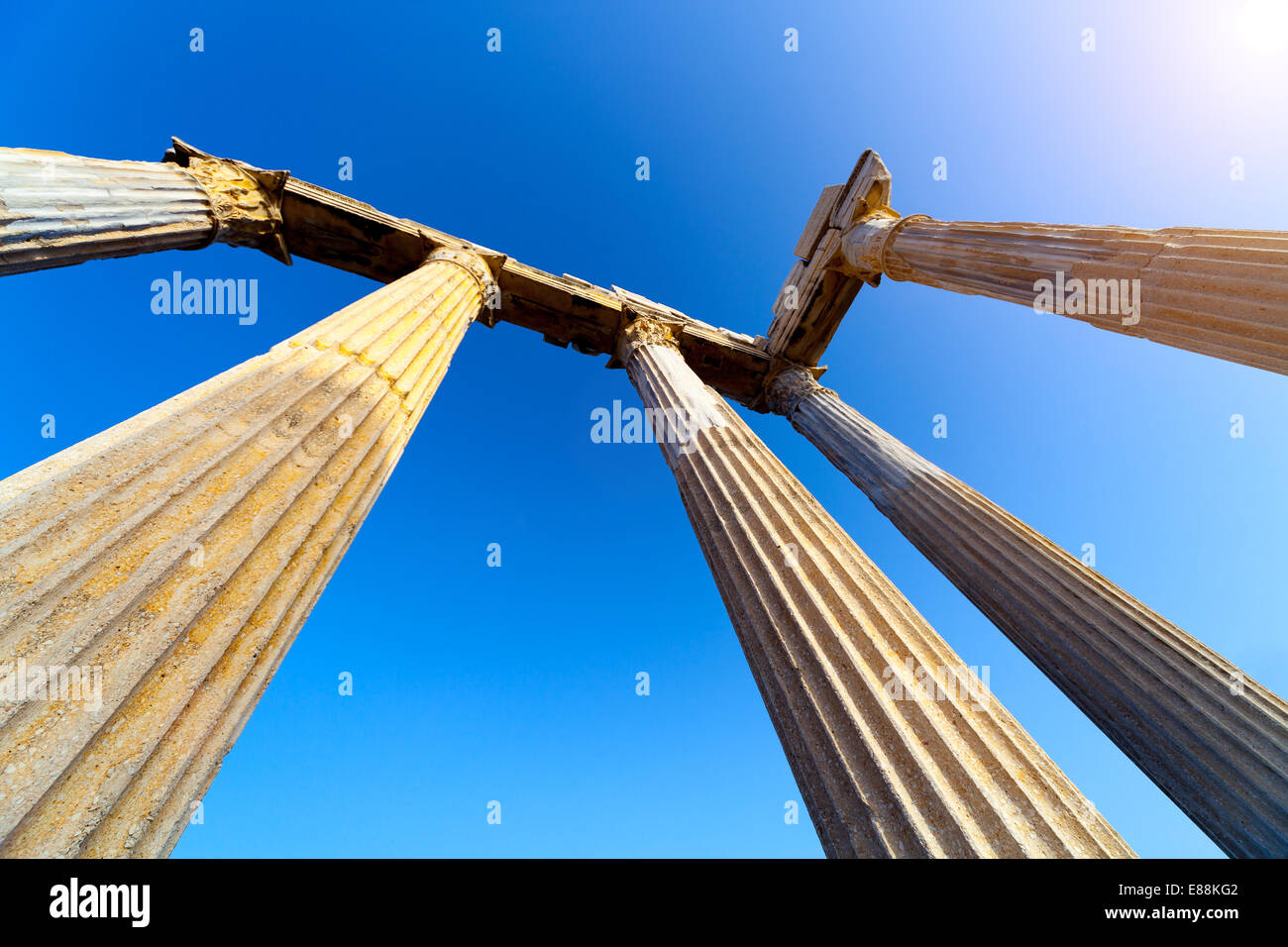 Ruinen des antiken Säulen Stockfoto