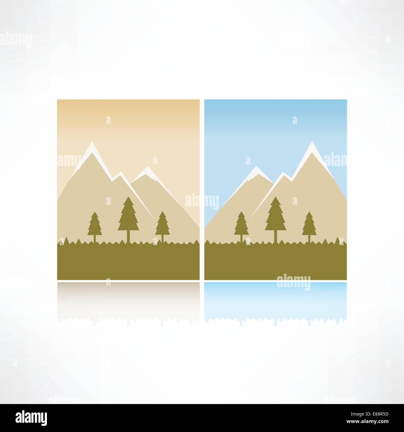 Berge-Symbol Stock Vektor