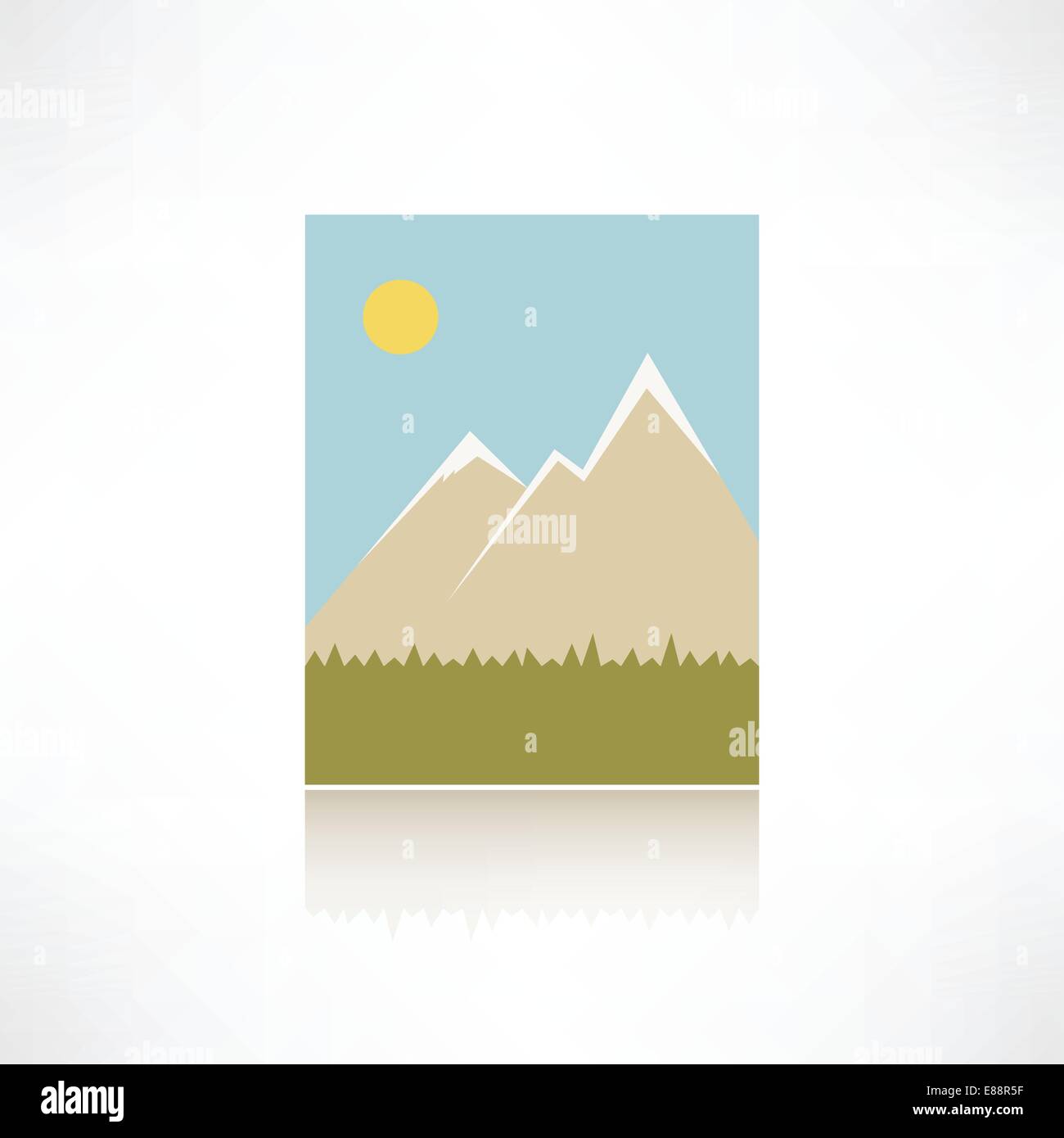 Berge-Symbol Stock Vektor