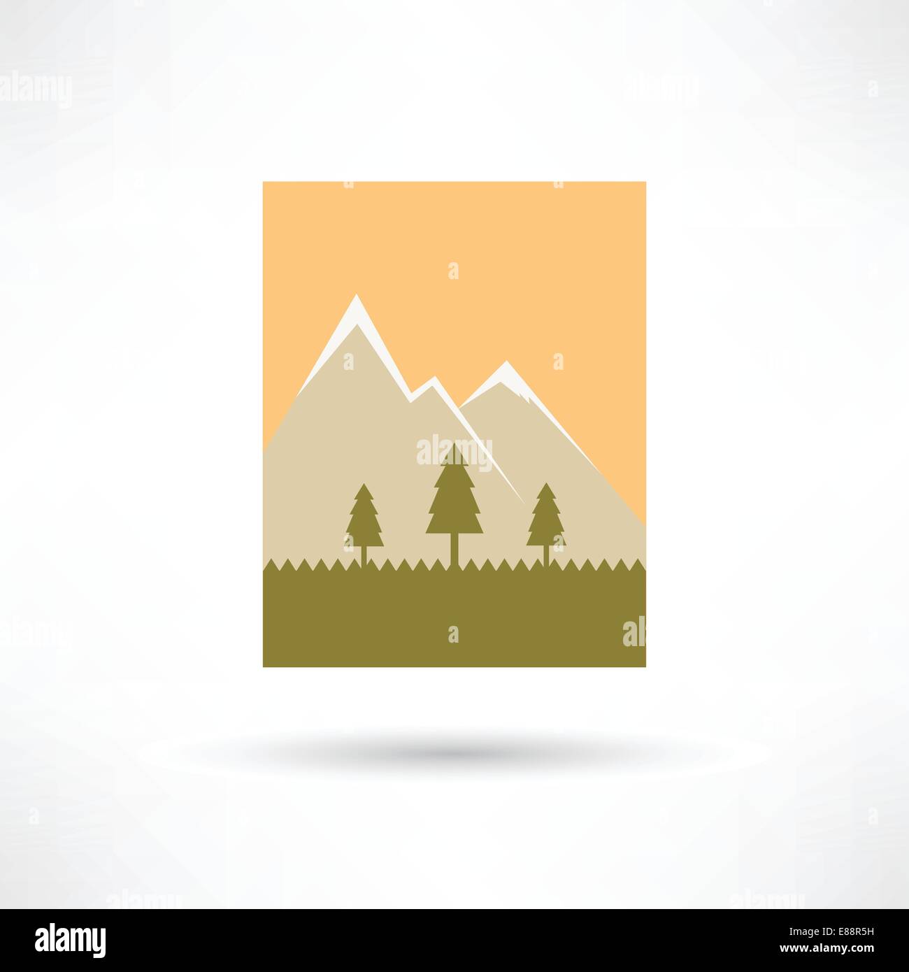 Berge-Symbol Stock Vektor