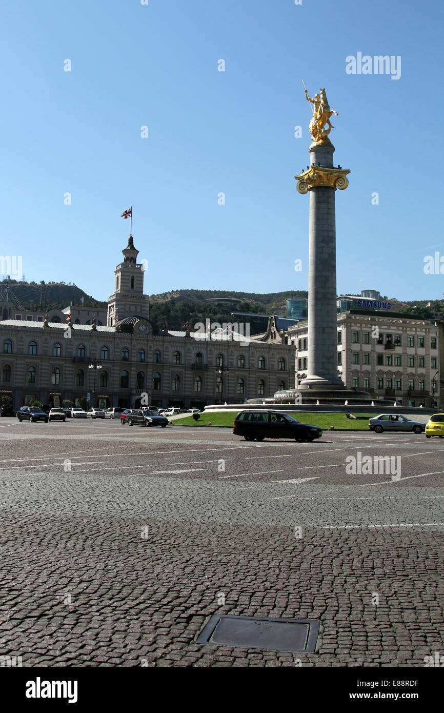 Platz der Freiheit in Tiflis (Georgien) über Mittwoch, 17. September 2014 Stockfoto