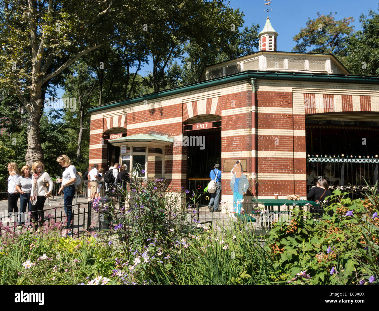 Karussell im Central Park, New York Stockfoto