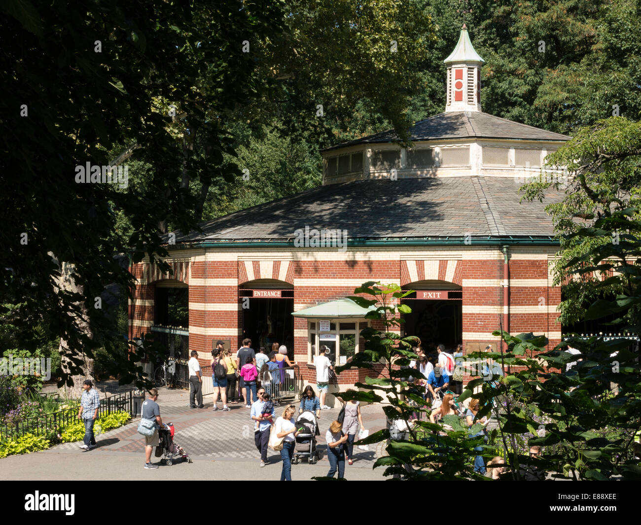 Karussell im Central Park, New York Stockfoto