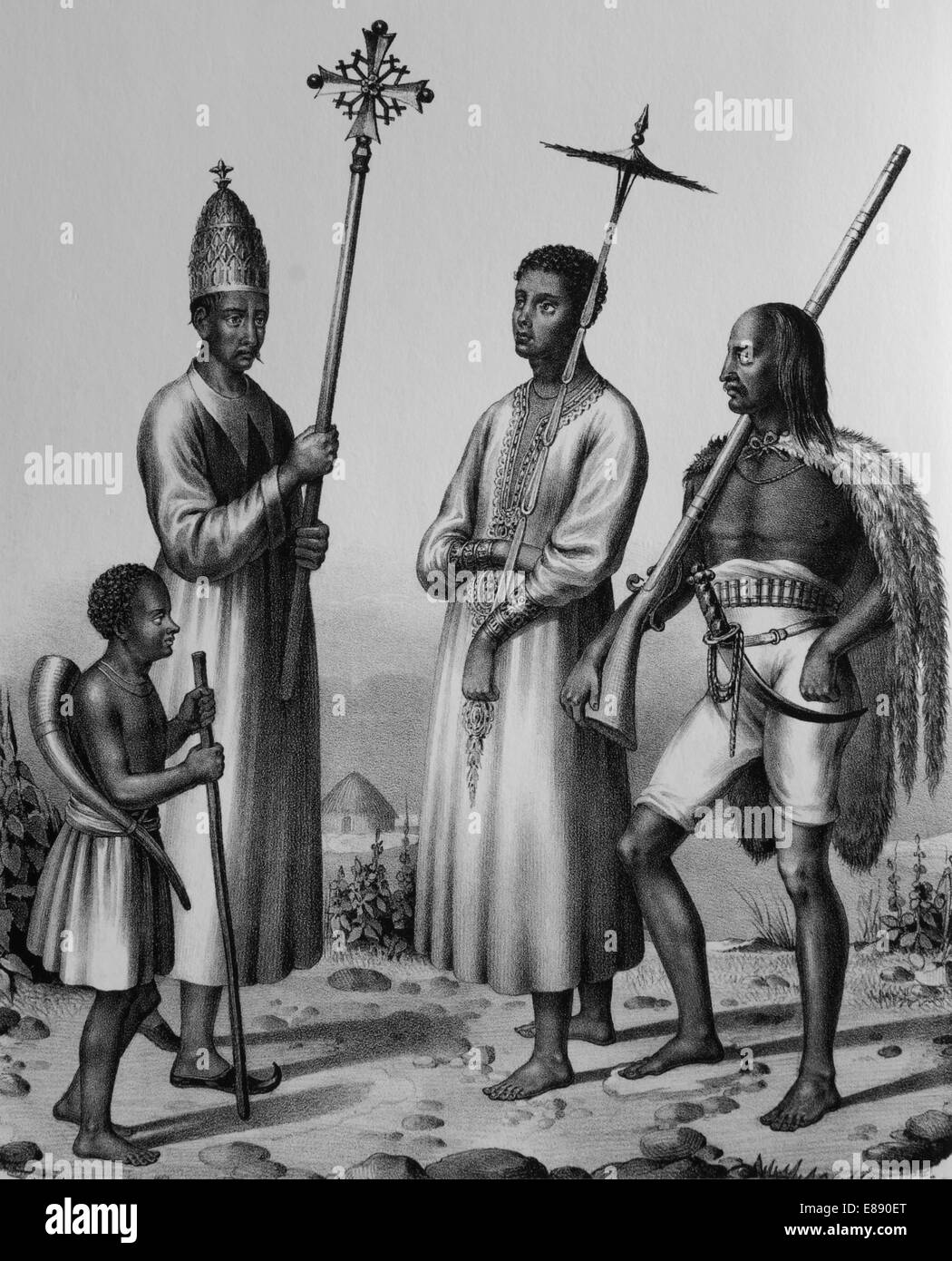 Prozession. Äthiopische orthodoxe Tewahedo Kirche. Abessinier (heute