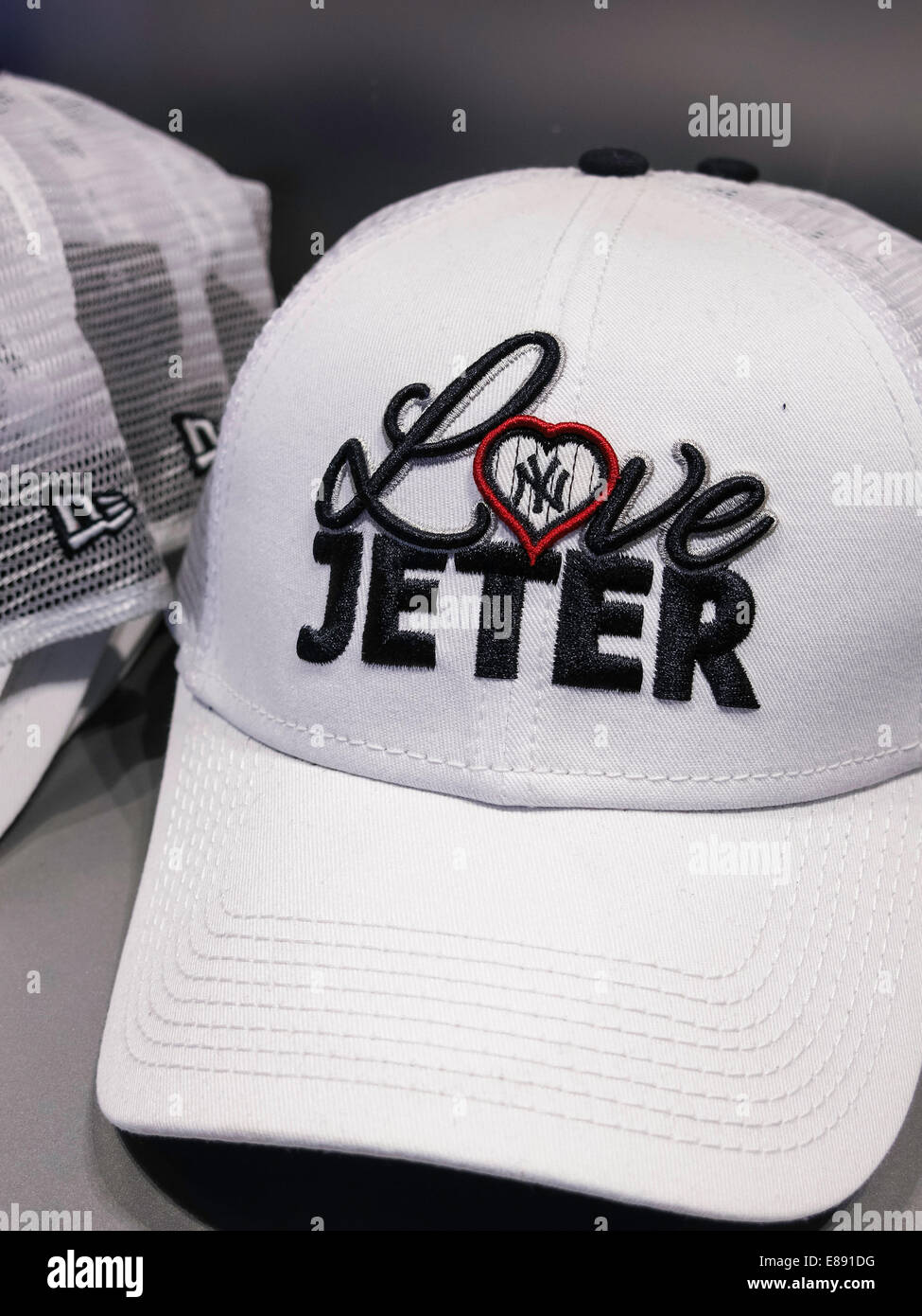 Liebe Jeter Baseball-Cap, Macys Kaufhaus, Herald Square, NYC Stockfoto