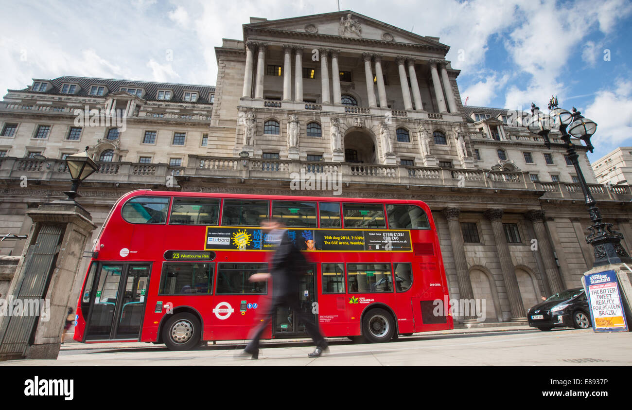 Die Bank von England-The Old Lady of Threadneedle Street Stockfoto