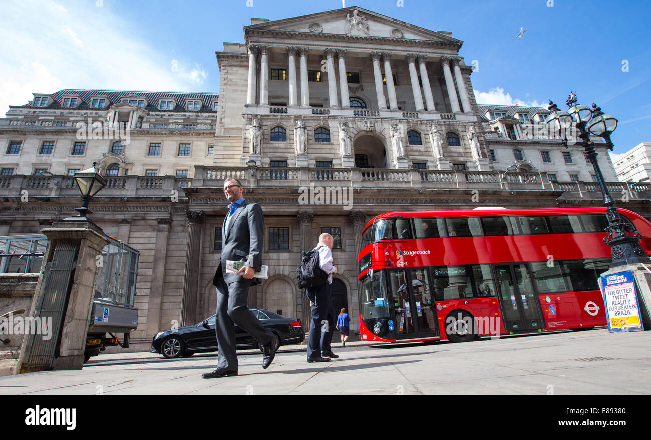 Die Bank von England-The Old Lady of Threadneedle Street Stockfoto