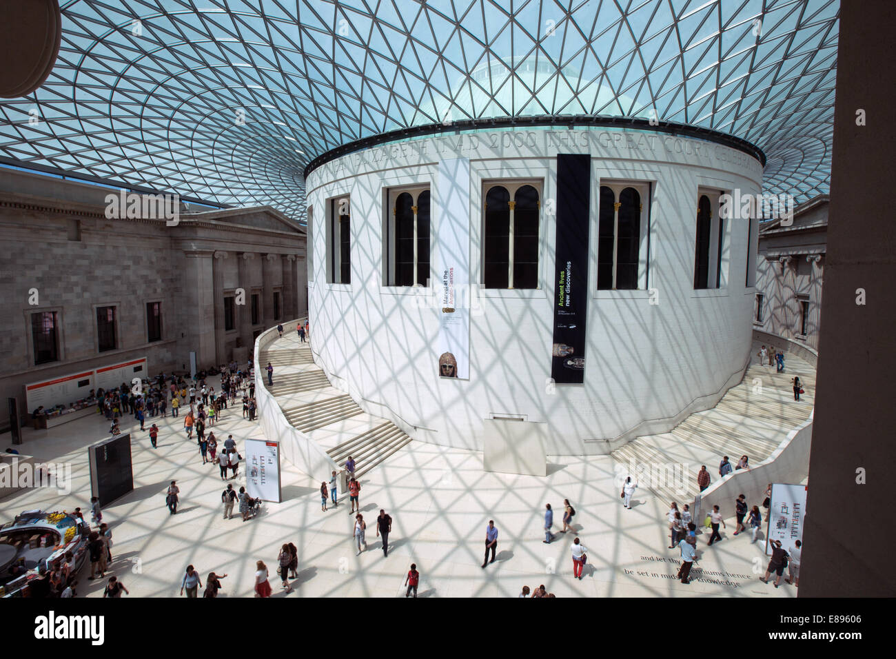 Der Great Court im British Museum-das größte überdachte Courtyard in Europa Stockfoto