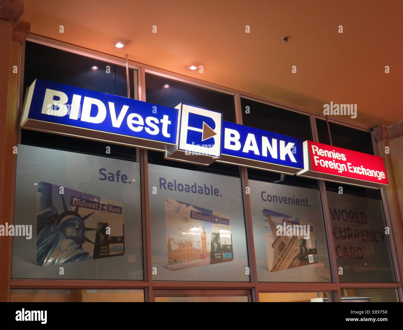 BIDVest Bankfiliale in Johannesburg, Südafrika. Foto Tony Gale Stockfoto