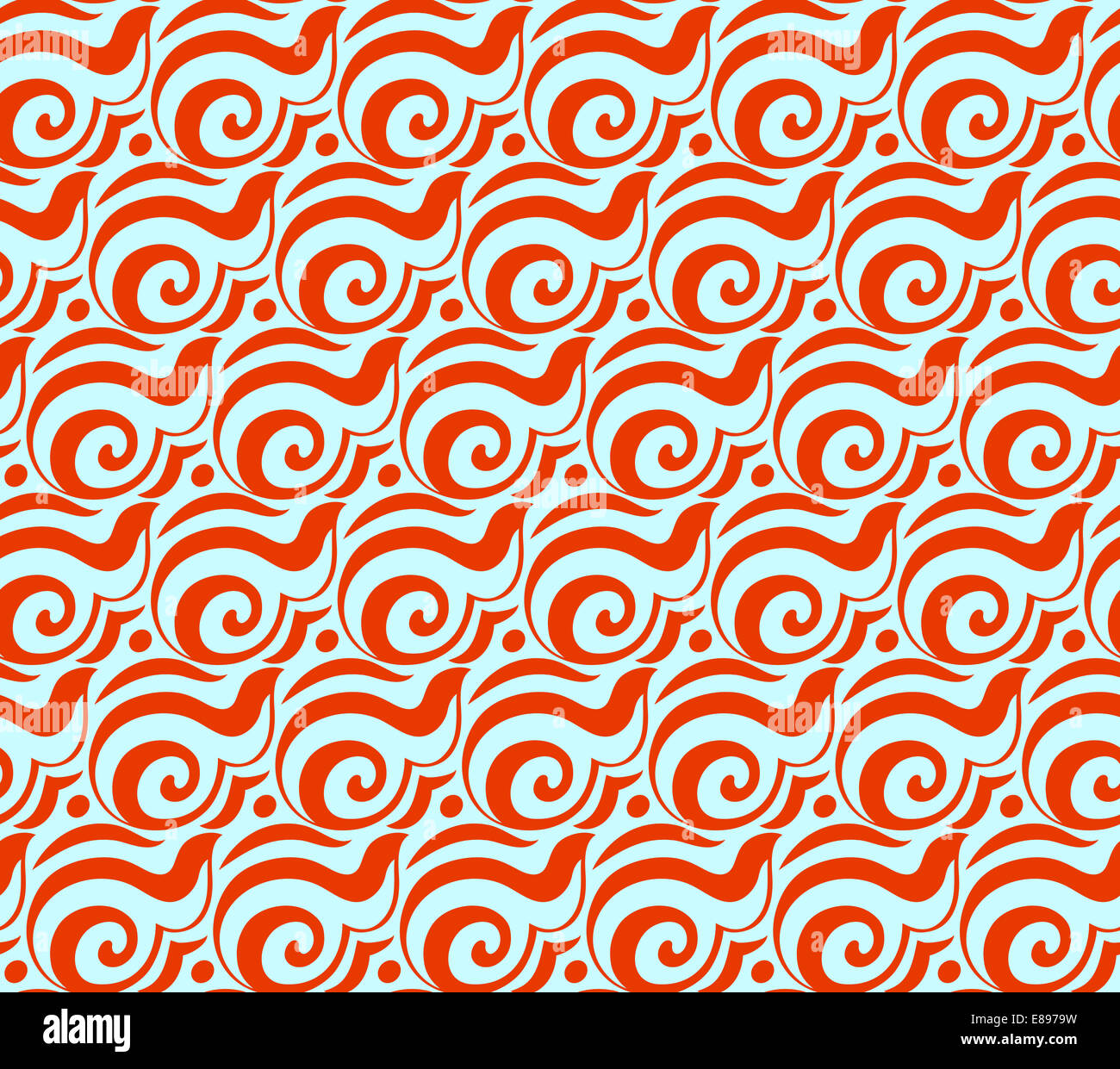 Geometrische abstrakte Musterdesign Motiv Hintergrund. Bunte Formen von Spiralen und Kreisen. Quadratische Komposition Stockfoto