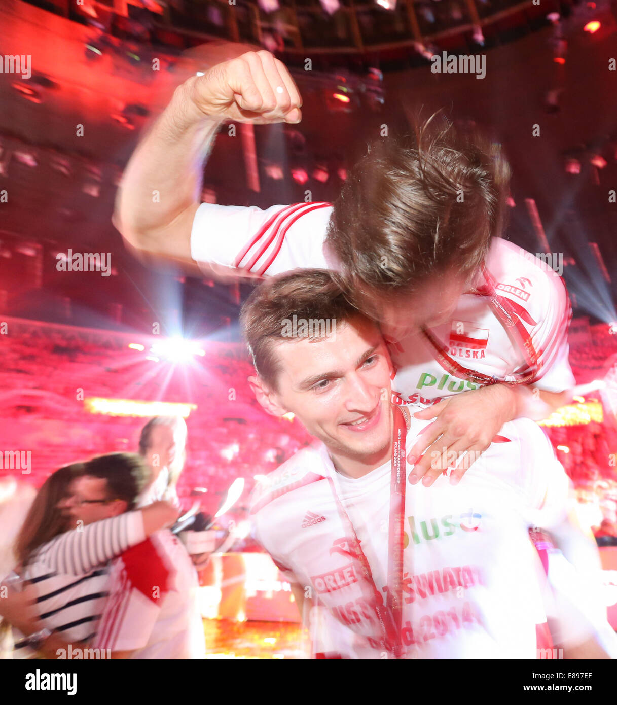 21.09.2014, Katowice, Poalnd. FIVB International World Cup Finals zwischen Polen und Brasilien. Andrzej Wrona (POL) Stockfoto